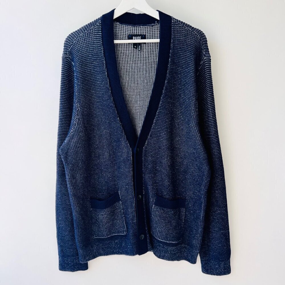 Paige Men Hudson Cardigan , Navy, Size XL